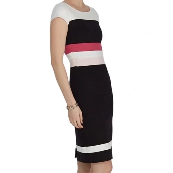 WHBM Colorblock Sheath Dress Sz 6 - Picture 2 of 15